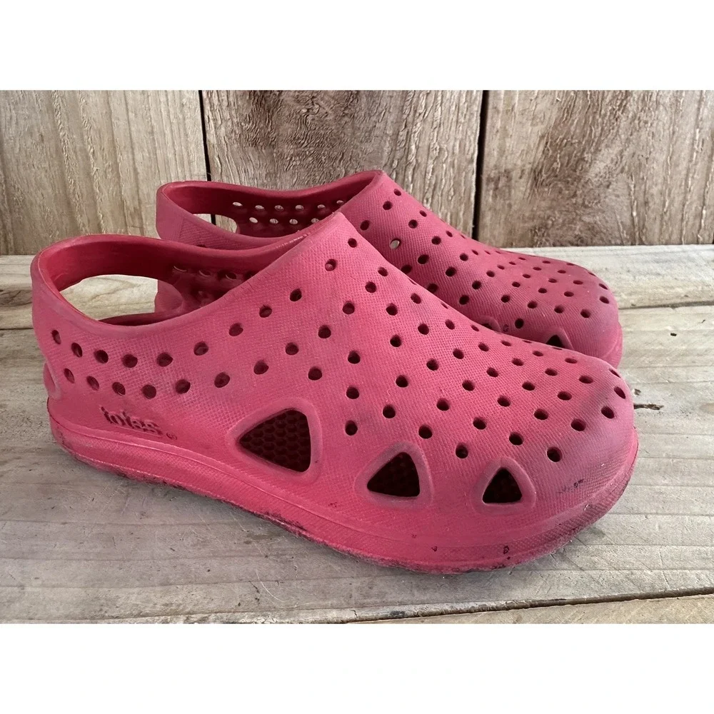 Totes Shoes Sandals Water Clogs Sol Bounce Kids Splash & Play Red Size 7/8